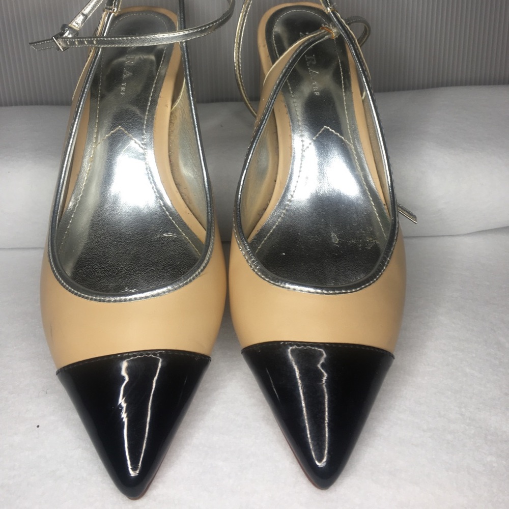 Zara Pointed Toe Block Heel